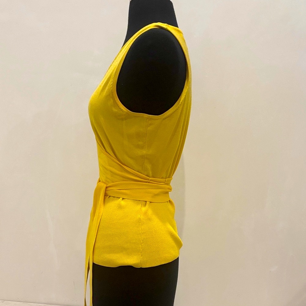 Express Design Studio NWOT Y2K Yellow Silk Blend Wrap  Limited Edition Size M - Picture 3 of 8